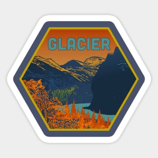 Glacier WPA Style Logo Sticker